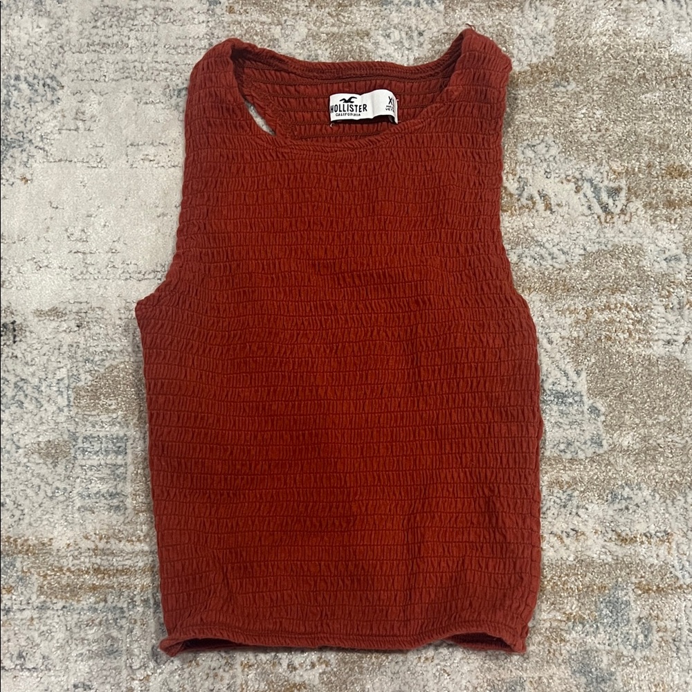 ‼️ Hollister Brick Red Textured Tank Top ‼️